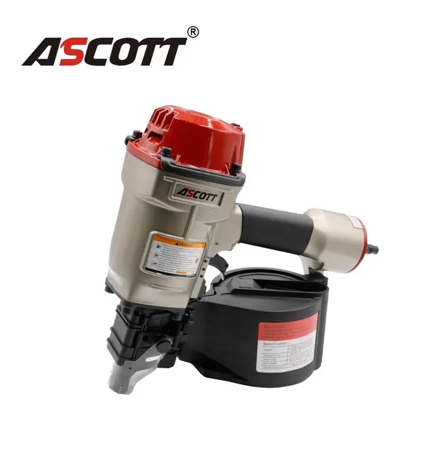 ASCOTT CN70: Heavy-Duty Pallet Coil Nailer with Safety Guard for Professional Crating